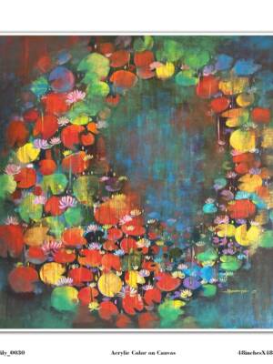Arundhati Pise, Waterlily_0030 (Yin-Yang Waterlily), 2025